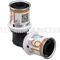 Угольник-пресс S-Press Plus PPSU 90°, черный, Uponor MLC