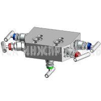 5-вентильный блок IV51S, цельный корпус, прямой монтаж, с вентиляционным соединением 1/4 NPT ВР с заглушкой, Wika