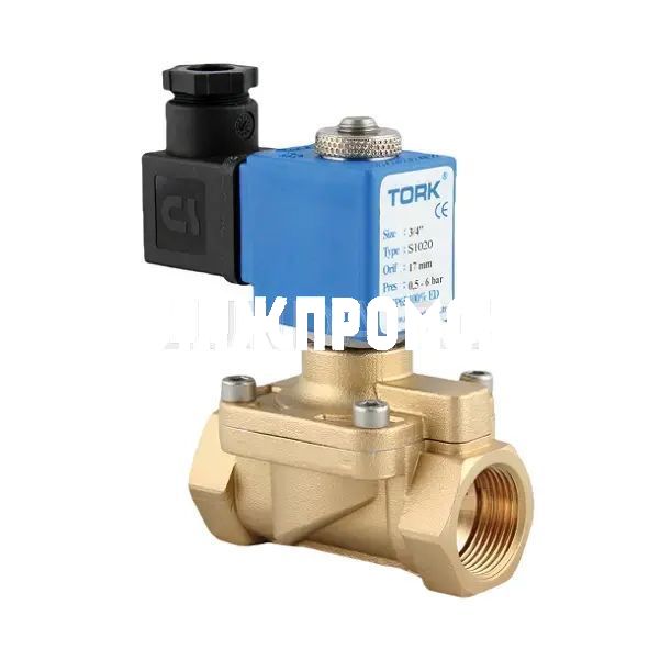 Клапан соленоидный отсечной S1020, с катушкой, нормально закрытый, Tork