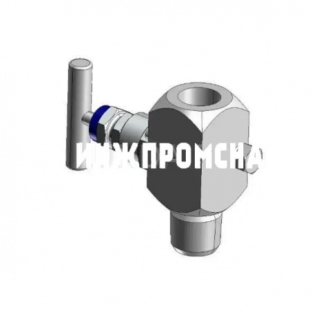 Игольчатый клапан IV100 с вентялицонным соединением M8 внут. поперечный спускной клапан с заглушкой, Wika