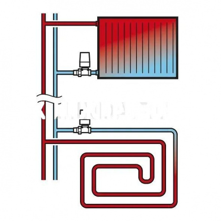 Термостатический клапан 1/2" НР-3/4" НР, прямой, серия RTL, с термоголовкой, Flamco