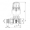 Термостатический клапан 1/2" НР-3/4" НР, прямой, серия RTL, с термоголовкой, Flamco