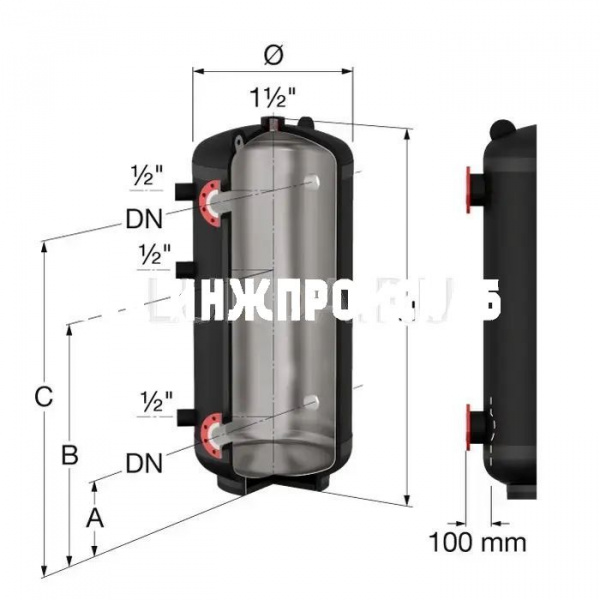 Буферная емкость для систем холодоснабжения PS-K, Flamco