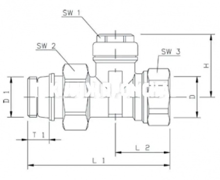Запорный (отсечной) клапан Simplex прямой, тип N/M, Flamco